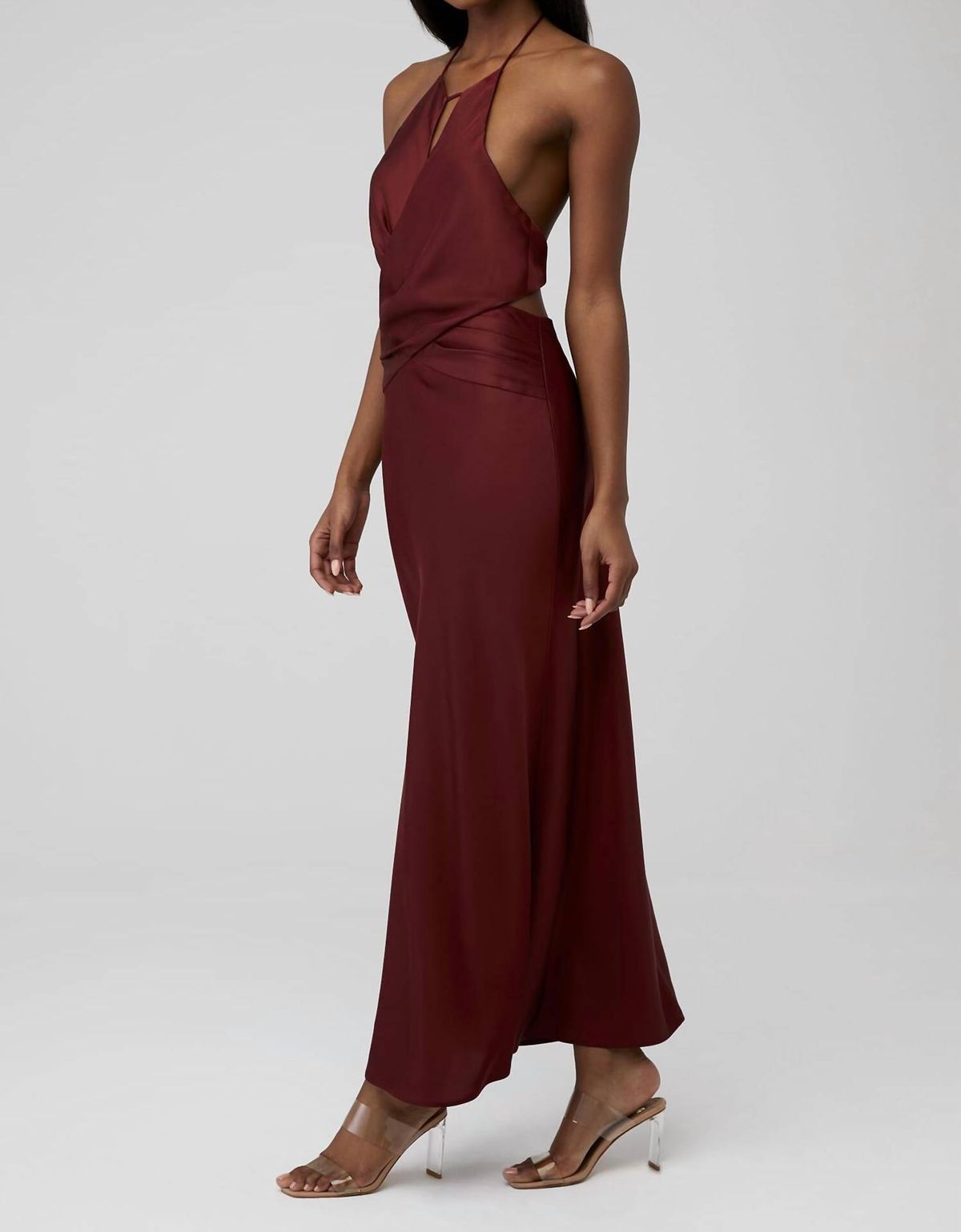 Style 1-1412585023-1901 SIGNIFICANT OTHER Size 6 Halter Red Floor Length Maxi on Queenly