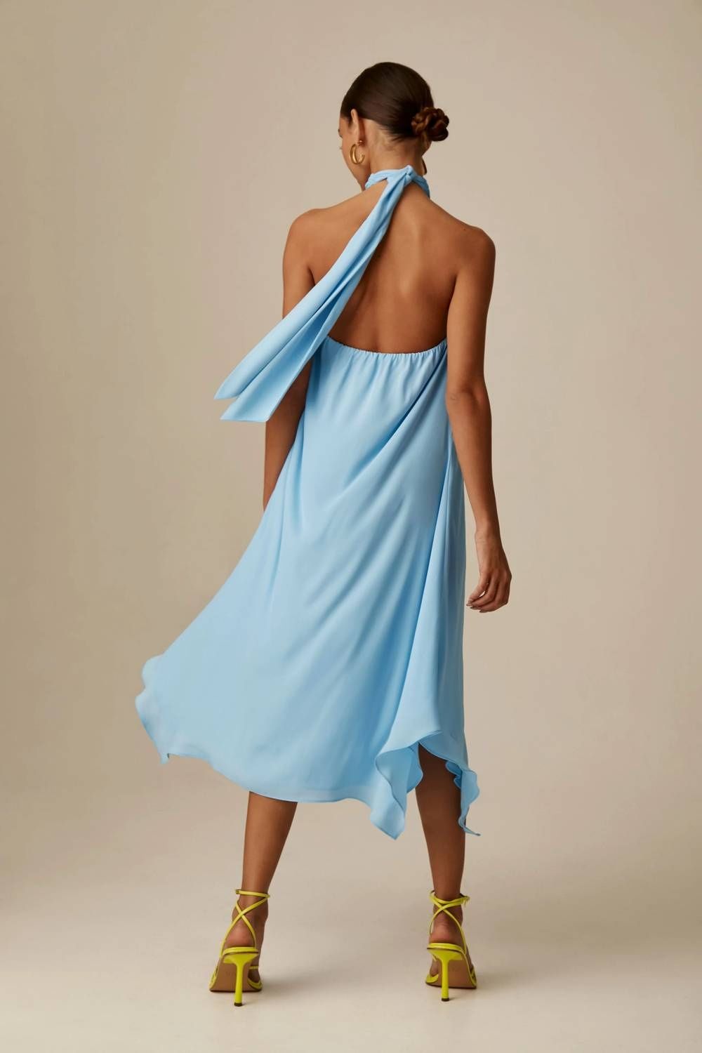 Style 1-1447845652-2696 krisa Size L Halter Blue Cocktail Dress on Queenly