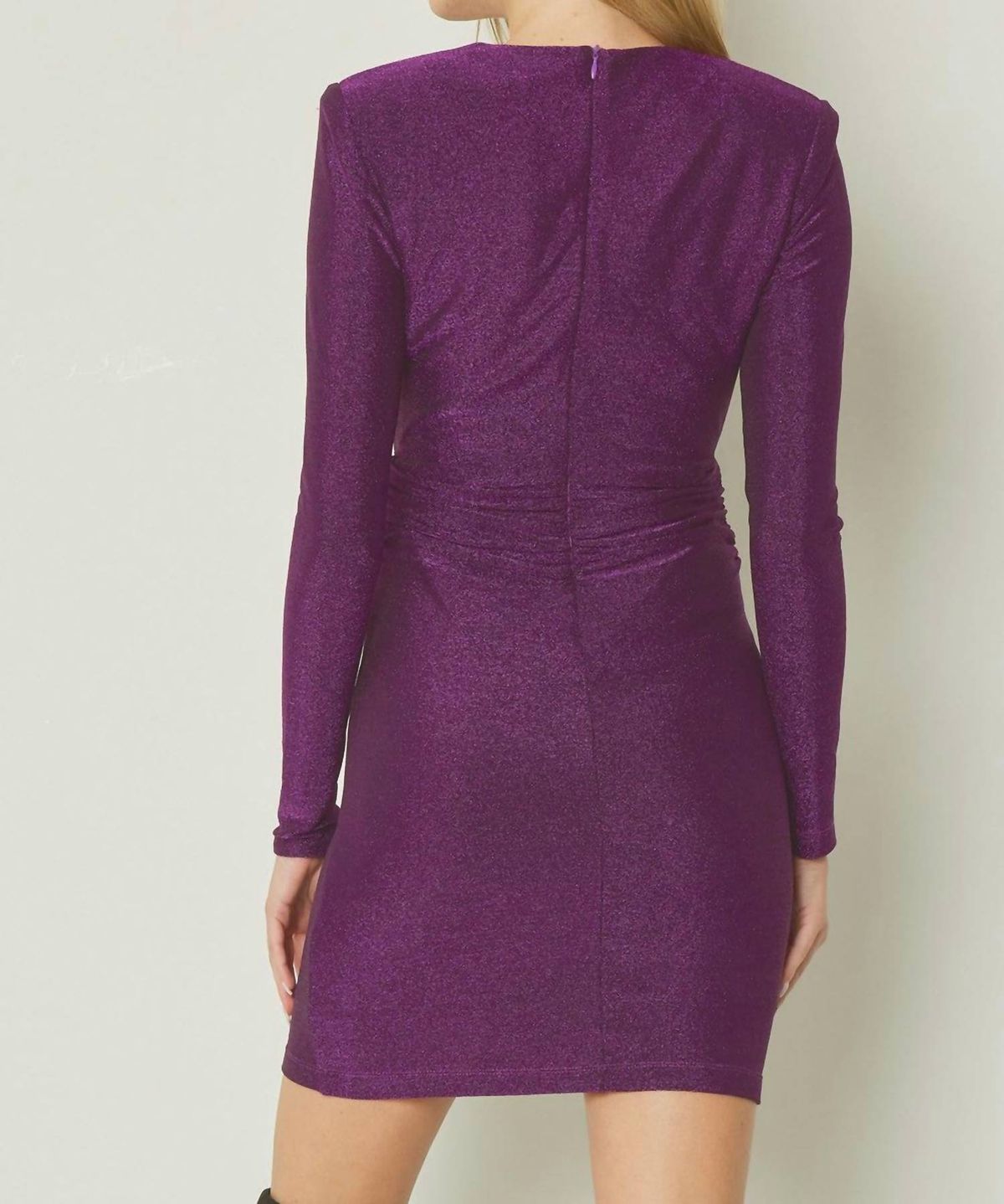 Style 1-1689180251-3011 entro Size M Long Sleeve Sheer Purple Cocktail Dress on Queenly