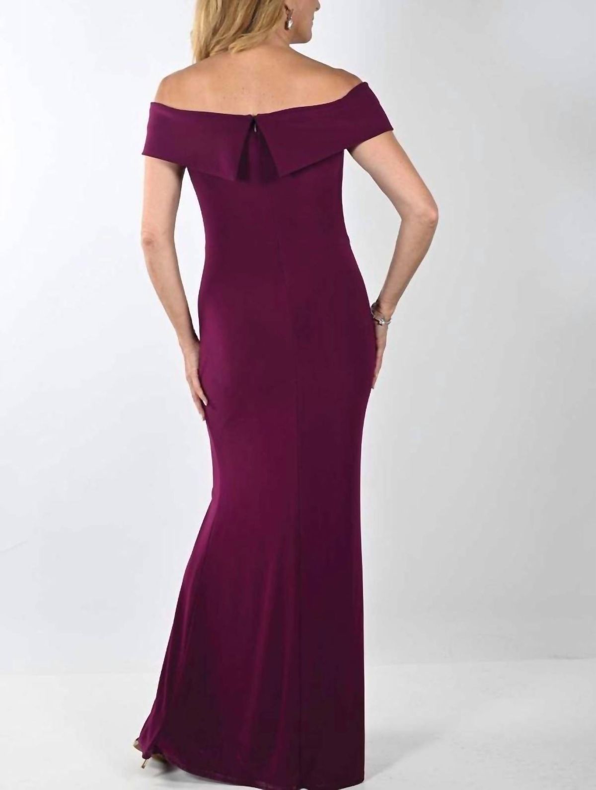 Style 1-2316663915-98 Frank Lyman Size 10 Purple Side Slit Dress on Queenly
