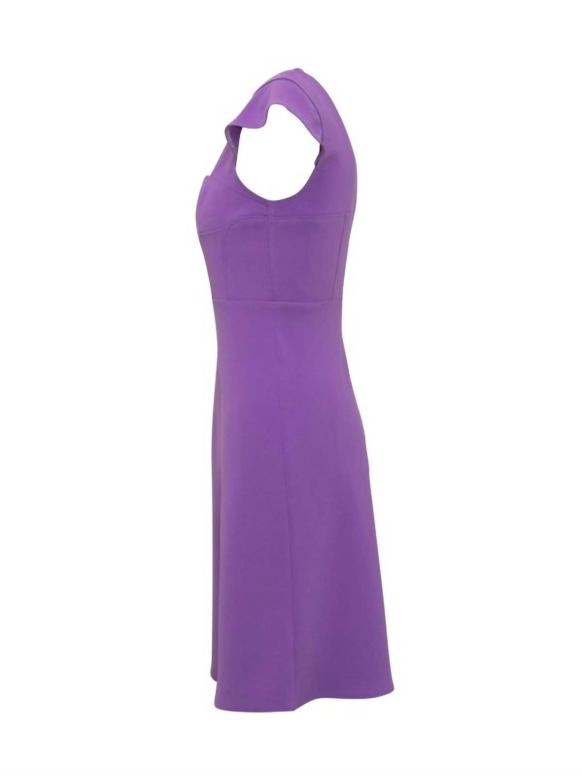 Style 1-2898805424-4465 PINKO Plus Size 17076 Cap Sleeve Purple Cocktail Dress on Queenly