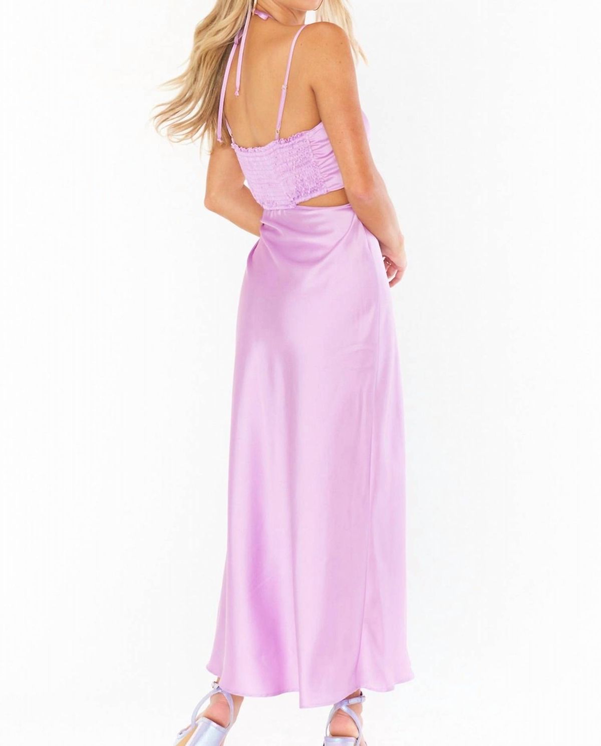 Style 1-3391935431-3236 Show Me Your Mumu Size S Halter Purple Floor Length Maxi on Queenly