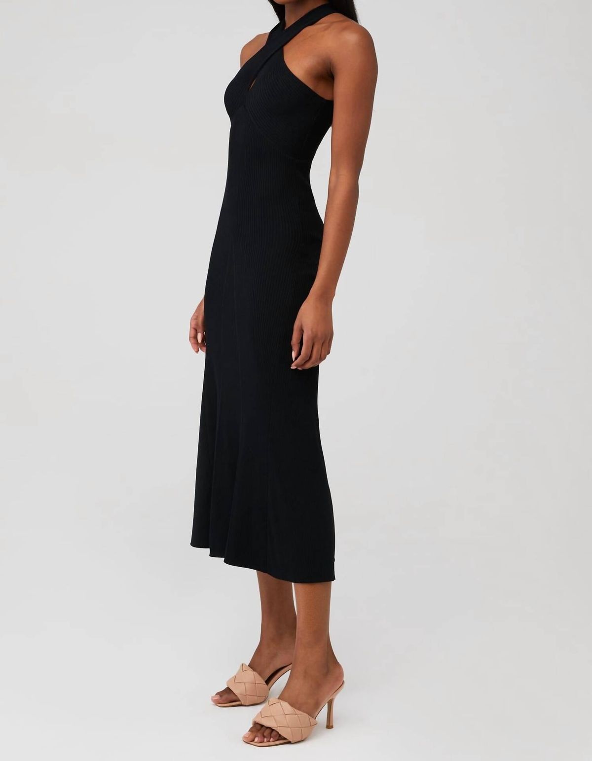 Style 1-3872553405-2901 line and dot Size M Black Cocktail Dress on Queenly