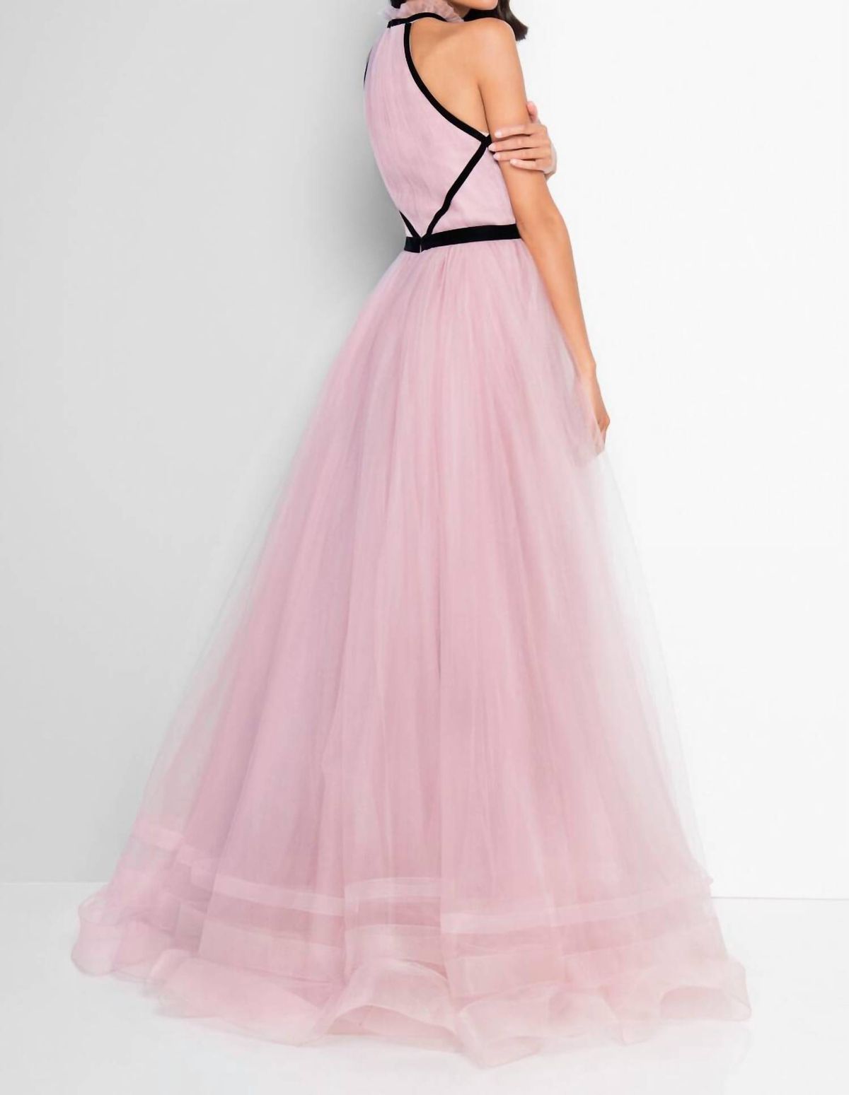 Style 1-418696627-649 Terani Couture Size 2 Prom Halter Pink A-line Dress on Queenly