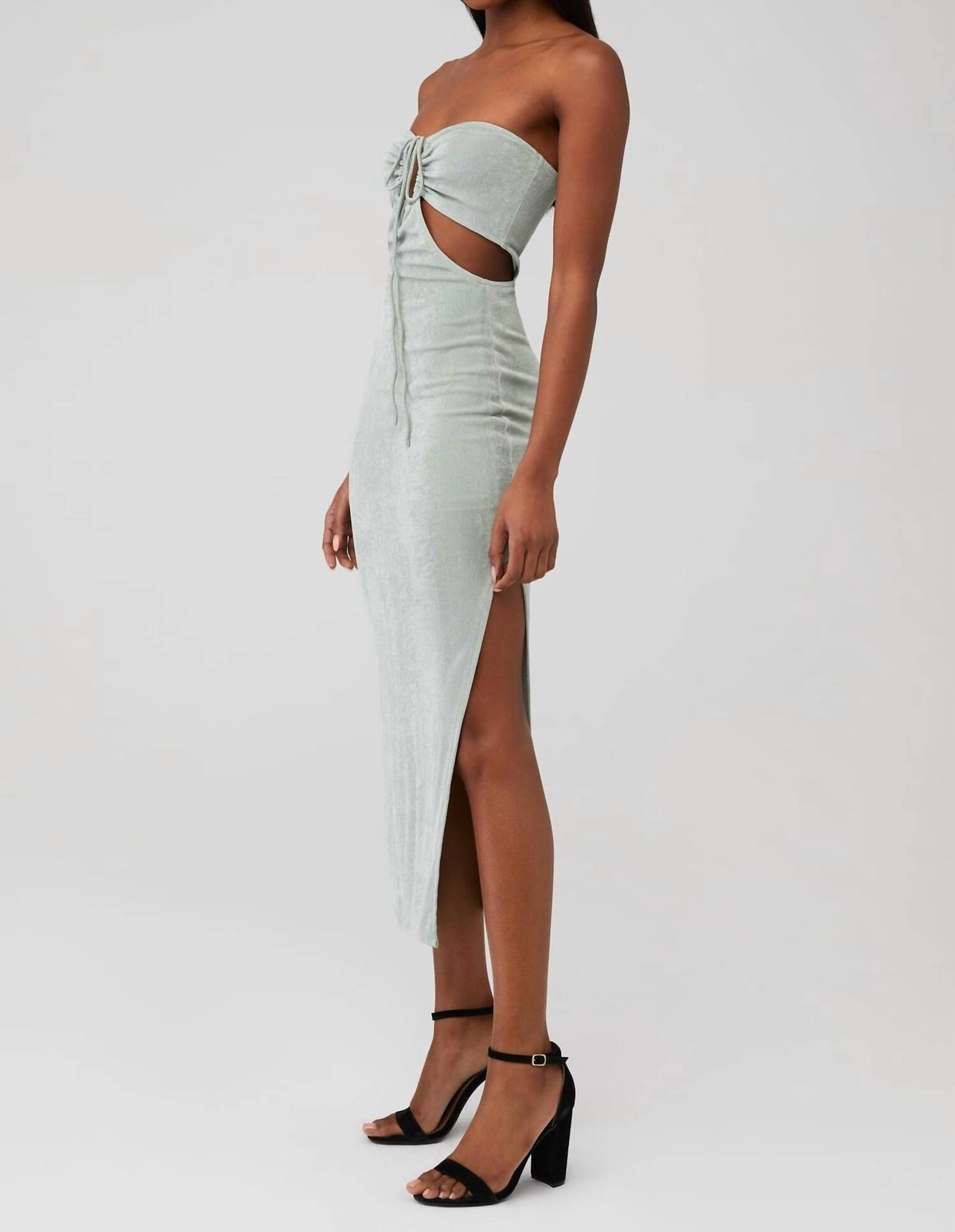 Style 1-4274504640-2901 Runaway the Label Size M Halter Green Cocktail Dress on Queenly