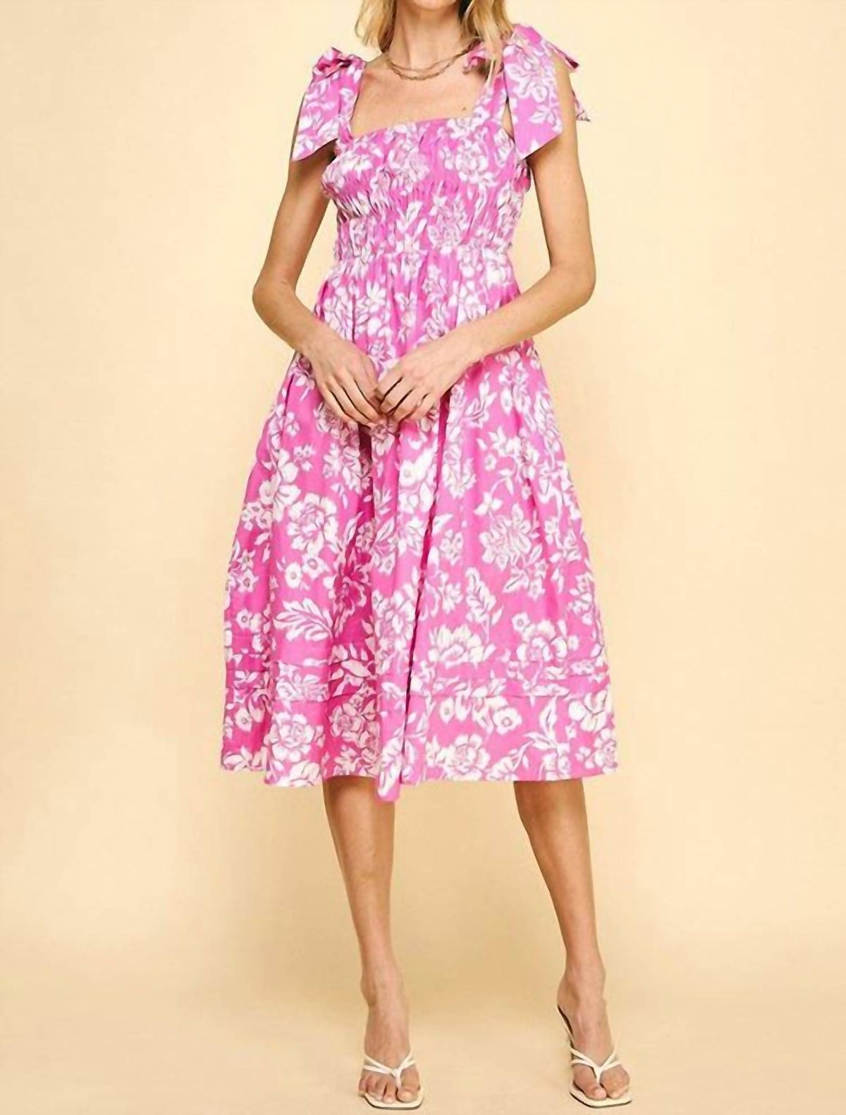 Style 1-1192821859-2791 PINCH Size L Floral Pink Cocktail Dress on Queenly