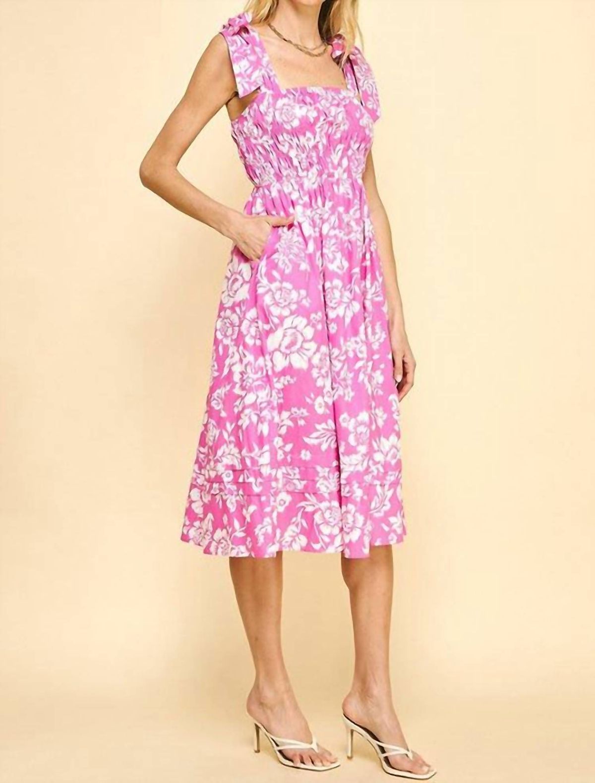 Style 1-1192821859-2791 PINCH Size L Floral Pink Cocktail Dress on Queenly