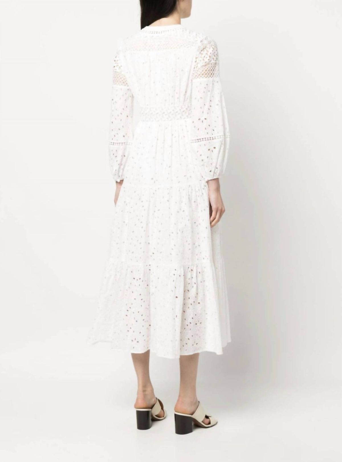 Style 1-1580596419-1901 Diane von Furstenberg Size 6 Sheer White Cocktail Dress on Queenly
