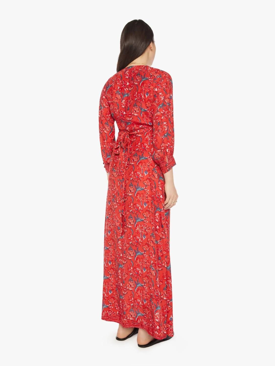 Style 1-1838755827-2791 natalie martin Size L Long Sleeve Satin Red Floor Length Maxi on Queenly