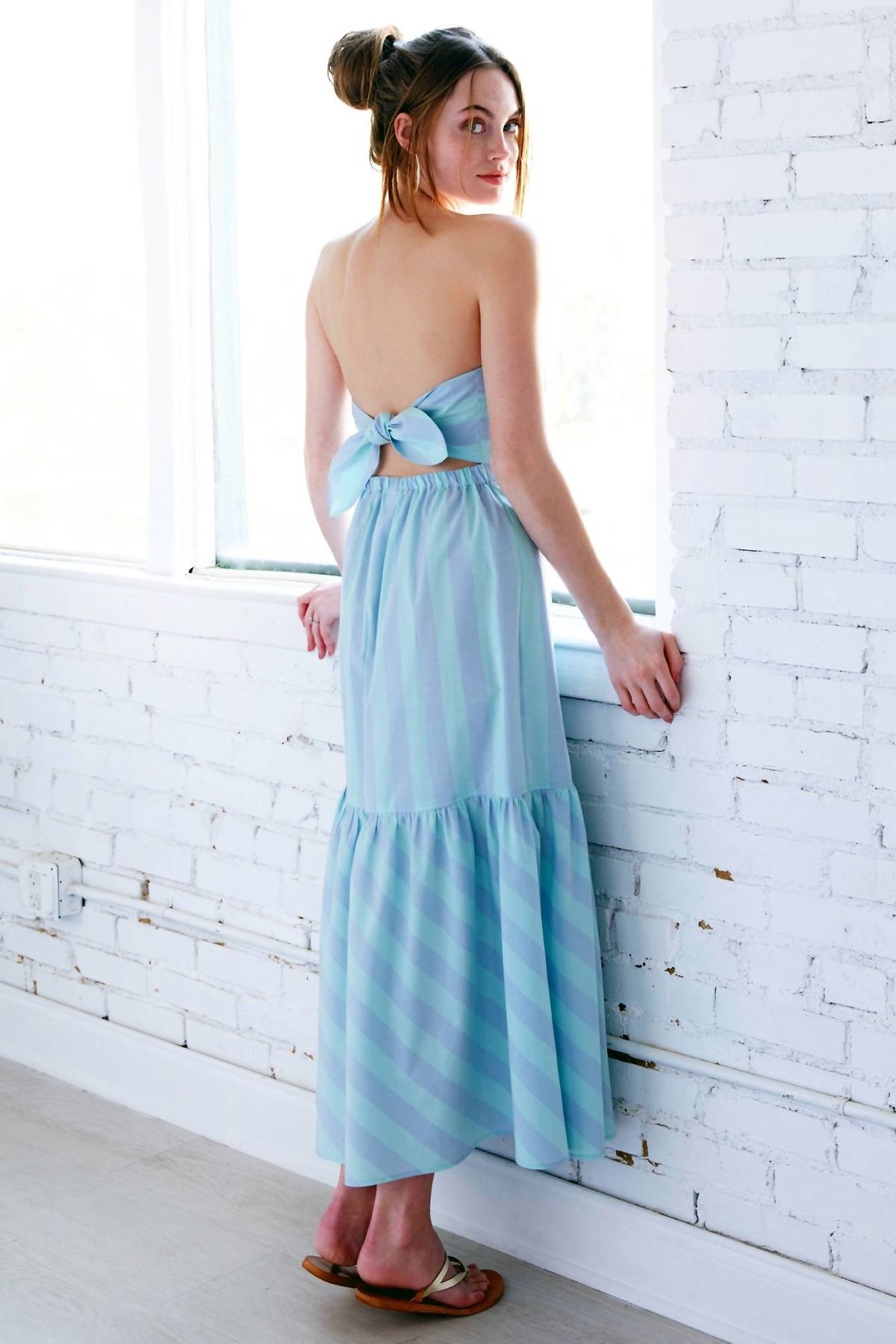 Style 1-2579151431-2901 Finley Size M Strapless Blue Floor Length Maxi on Queenly