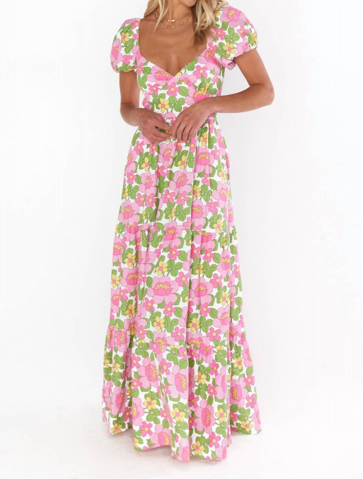 Style 1-2735335342-3236 Show Me Your Mumu Size S Floral Pink Floor Length Maxi on Queenly