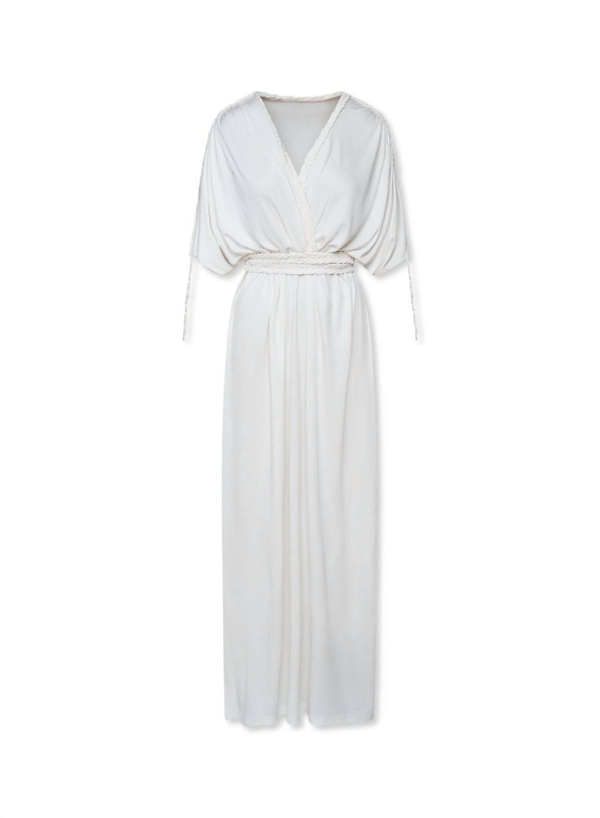 Style 1-3318001499-2901 Nouvelle / Silk95five Size M Satin White Side Slit Dress on Queenly