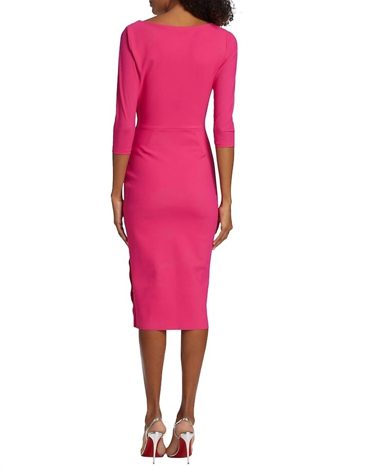Style 1-3899472146-98 CHIARA BONI Size 10 Pageant Hot Pink Cocktail Dress on Queenly