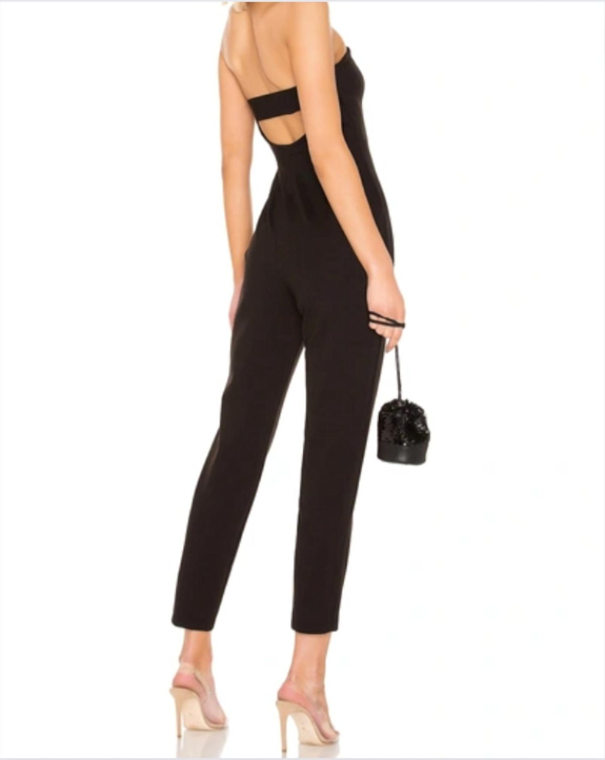 Style 1-558220093-98 Susana Monaco Size 10 Black Formal Jumpsuit on Queenly