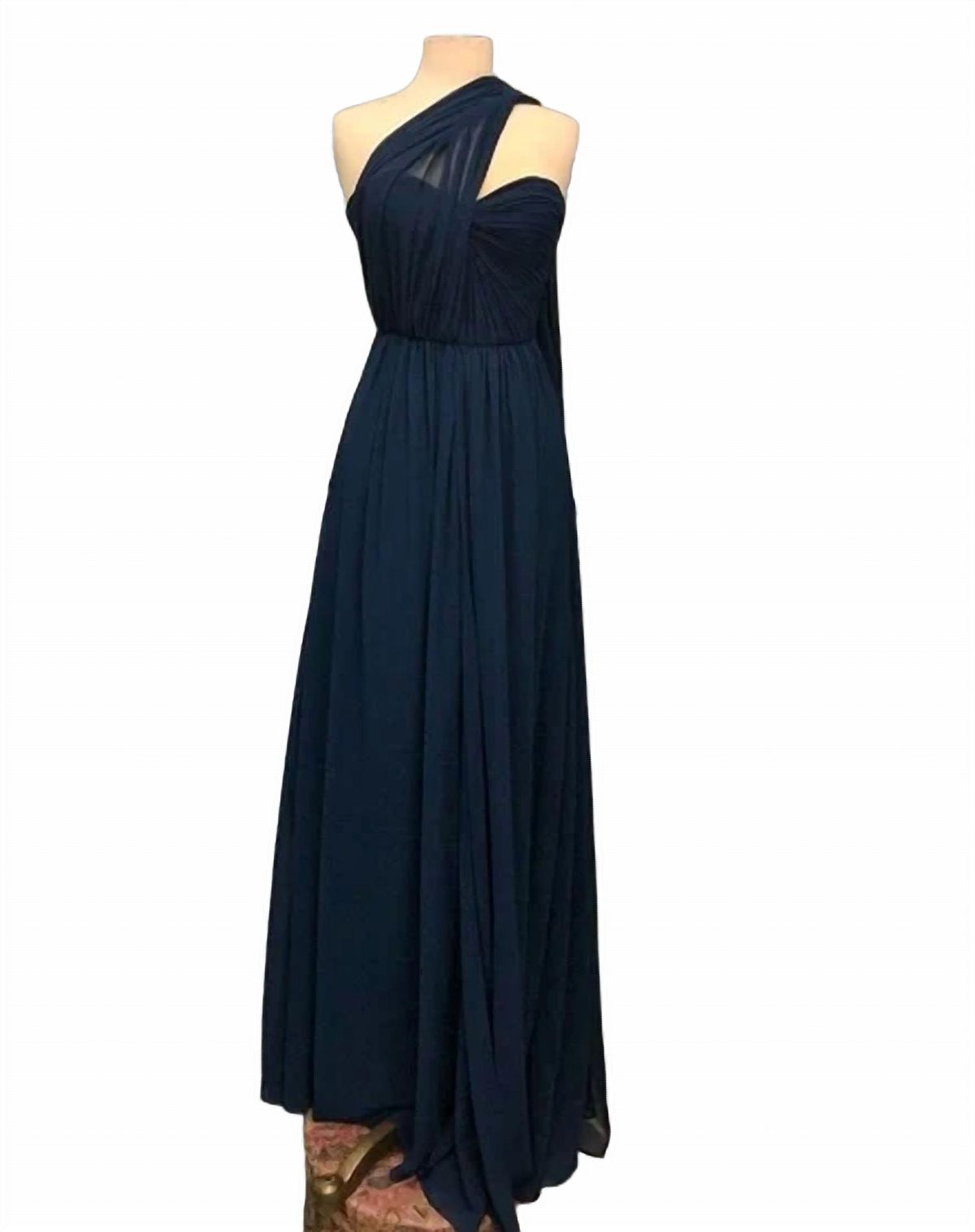 Style 1-815018455-1901 Bariano Size 6 Blue Floor Length Maxi on Queenly