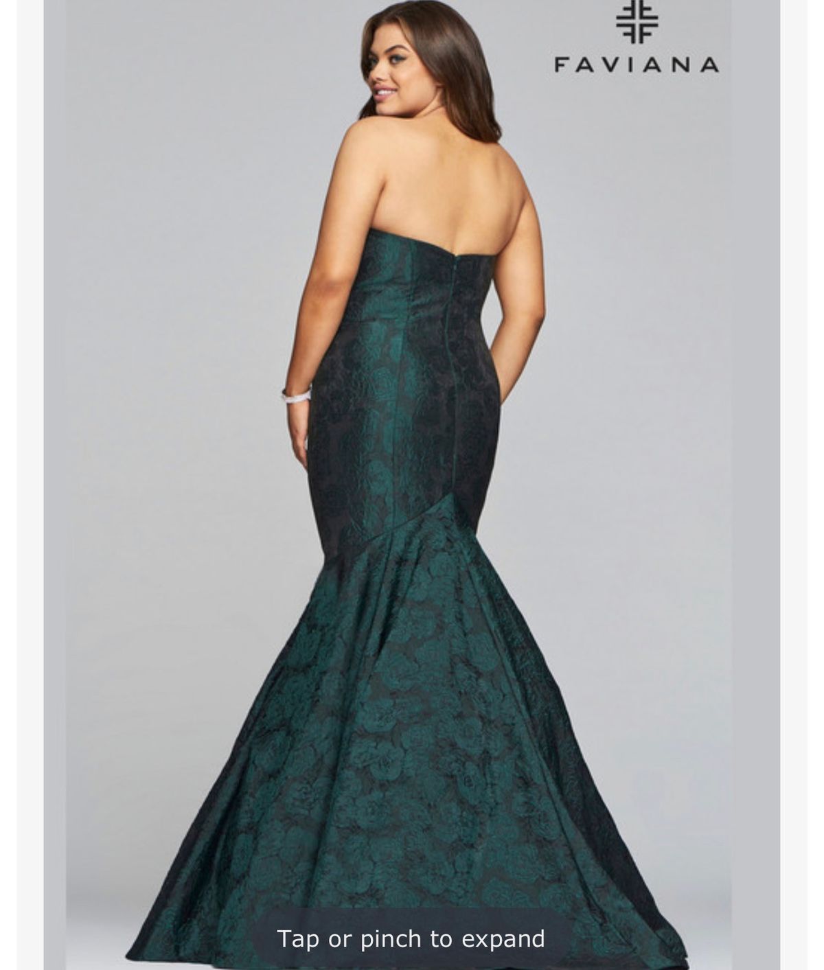 Faviana Size 2 Prom Strapless Green Mermaid Dress on Queenly