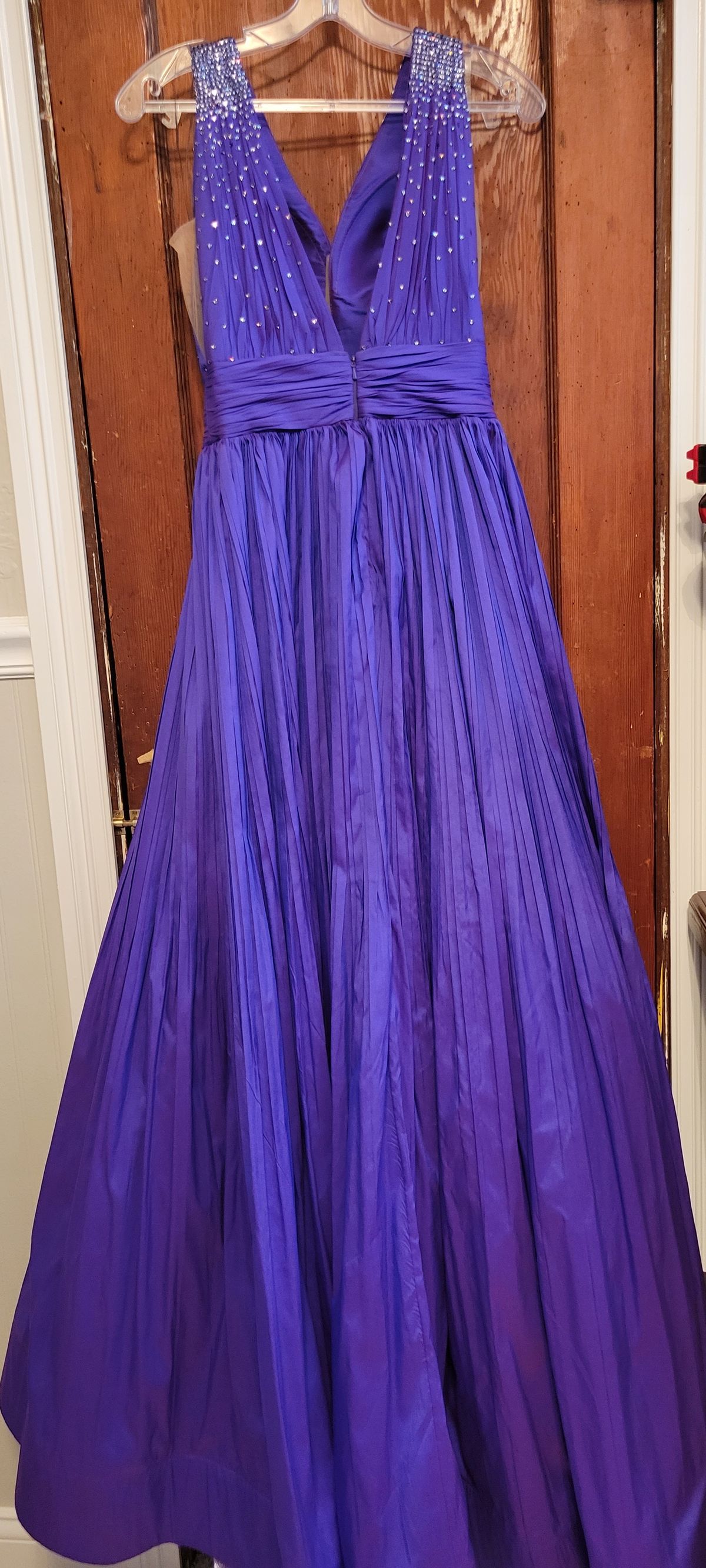 Tarik Ediz Size 0 Prom Sequined Purple Ball Gown on Queenly