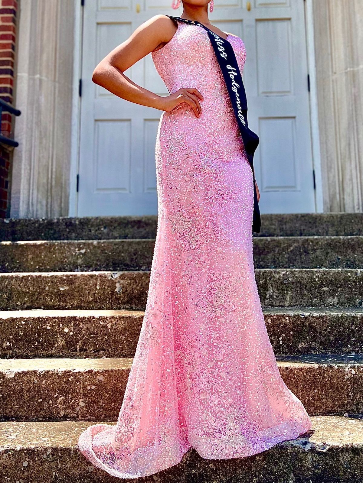 Sherri Hill Size 2 Prom Plunge Light Pink A-line Dress on Queenly