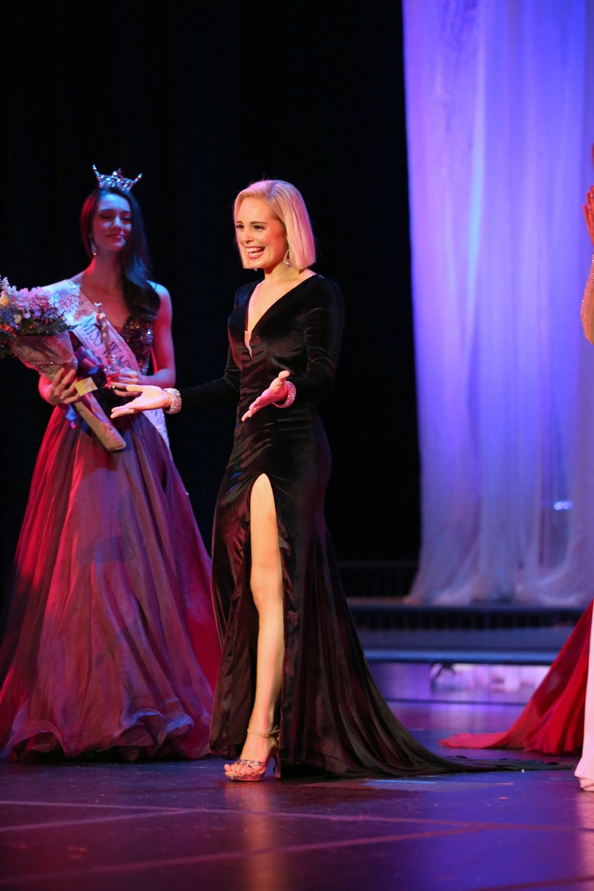 Rachel Allan Size 4 Pageant Velvet Black A-line Dress on Queenly