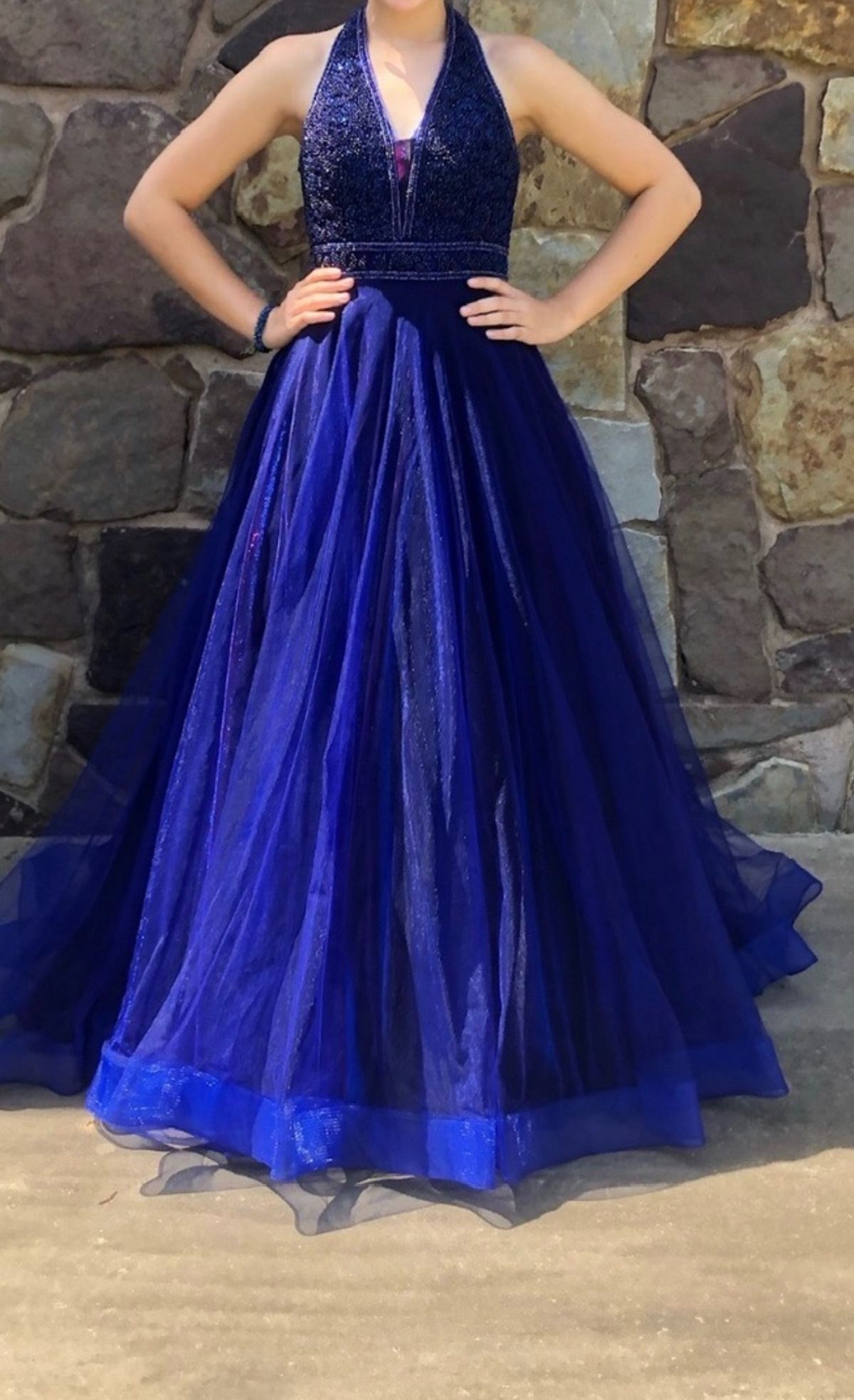 Colors Size 4 Prom Multicolor Ball Gown on Queenly