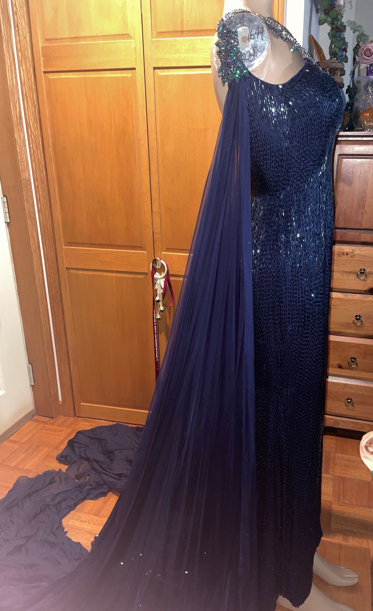 Sherri Hill Size 2 Prom Halter Blue A-line Dress on Queenly