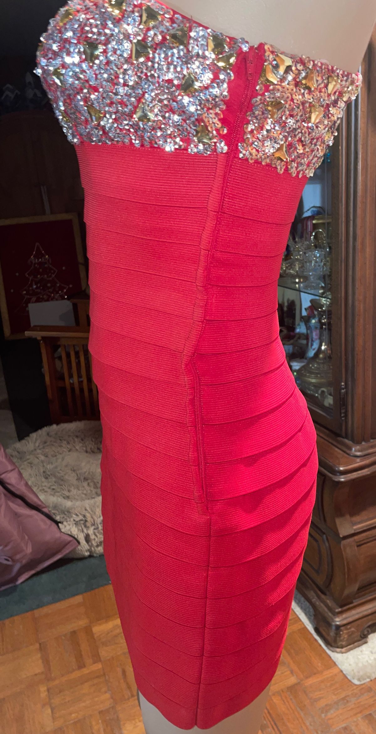 Sherri Hill Size 2 Prom One Shoulder Red Cocktail Dress on Queenly