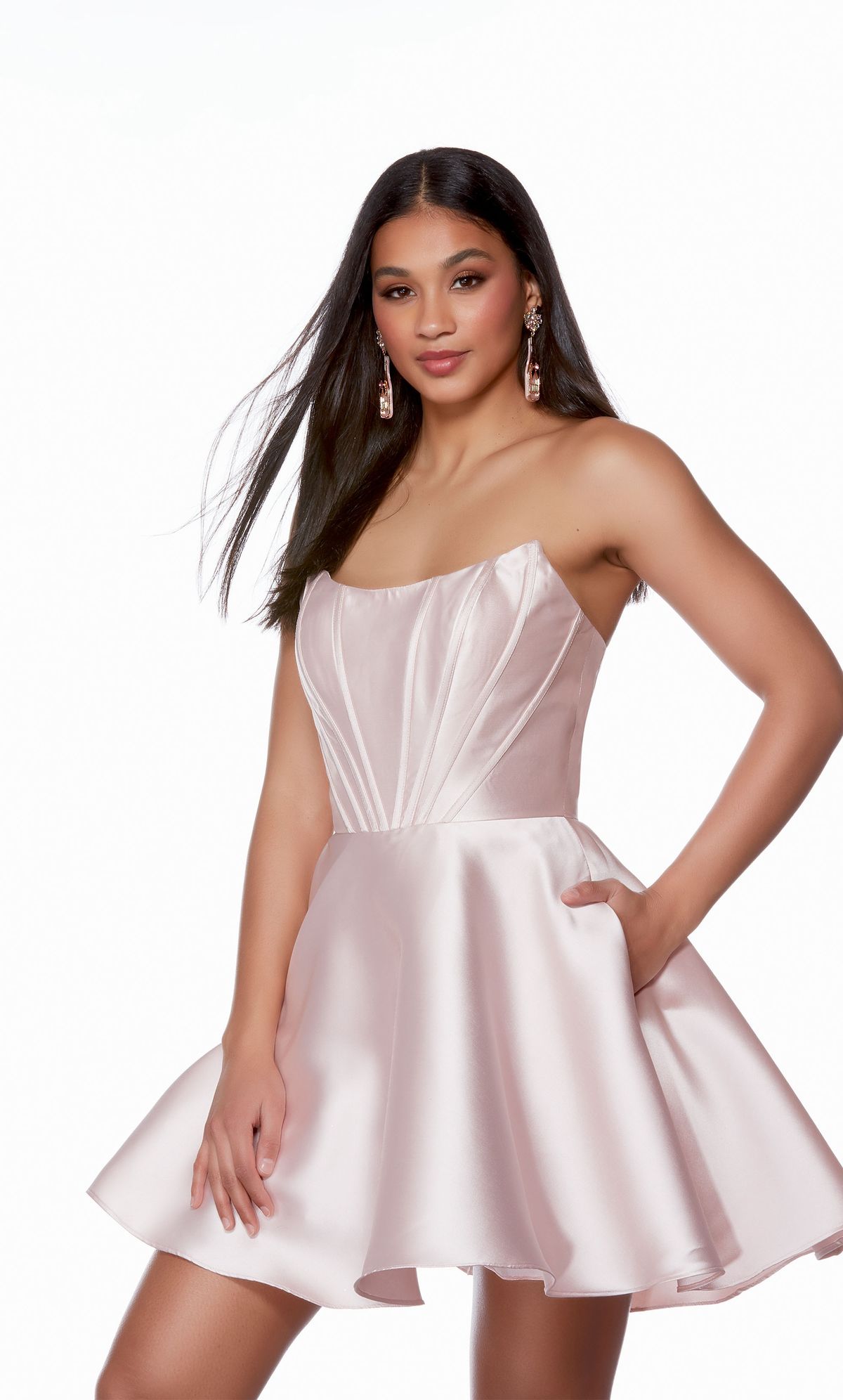 Style 3134 Alyce Paris Size 14 Pink Cocktail Dress on Queenly