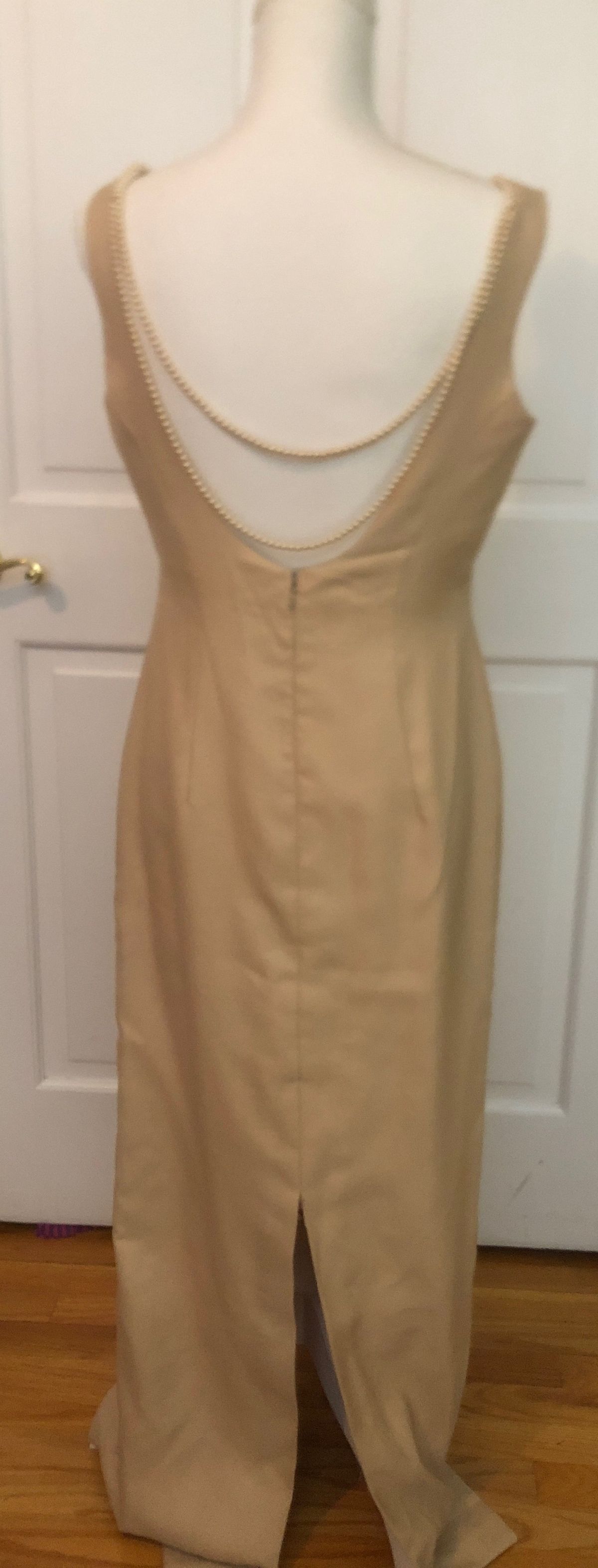 Watters and Watters Size 6 Gold Floor Length Maxi on Queenly