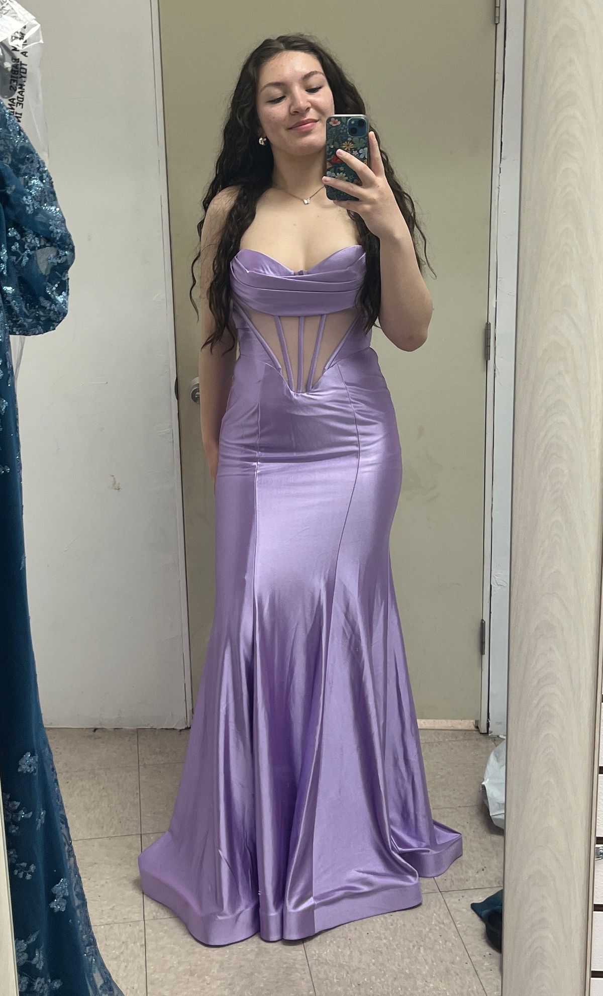 Cinderella Divine Size 6 Prom Strapless Purple Mermaid Dress on Queenly