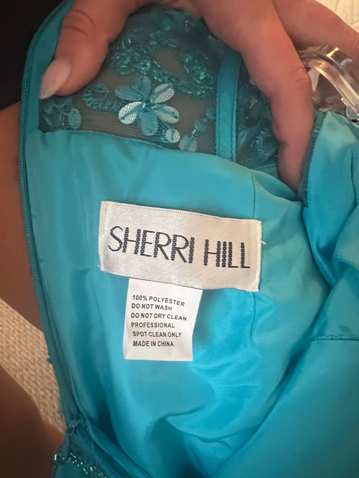 Sherri Hill Size 2 Prom Strapless Turquoise Blue Mermaid Dress on Queenly
