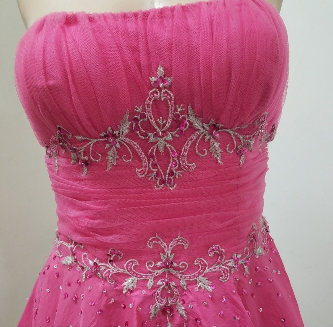 fiesta Size 4 Prom Pink A-line Dress on Queenly