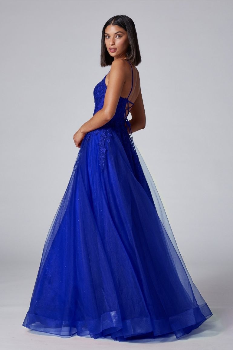 Style DA531 Bicici & Coty Size 6 Prom Royal Blue Ball Gown on Queenly