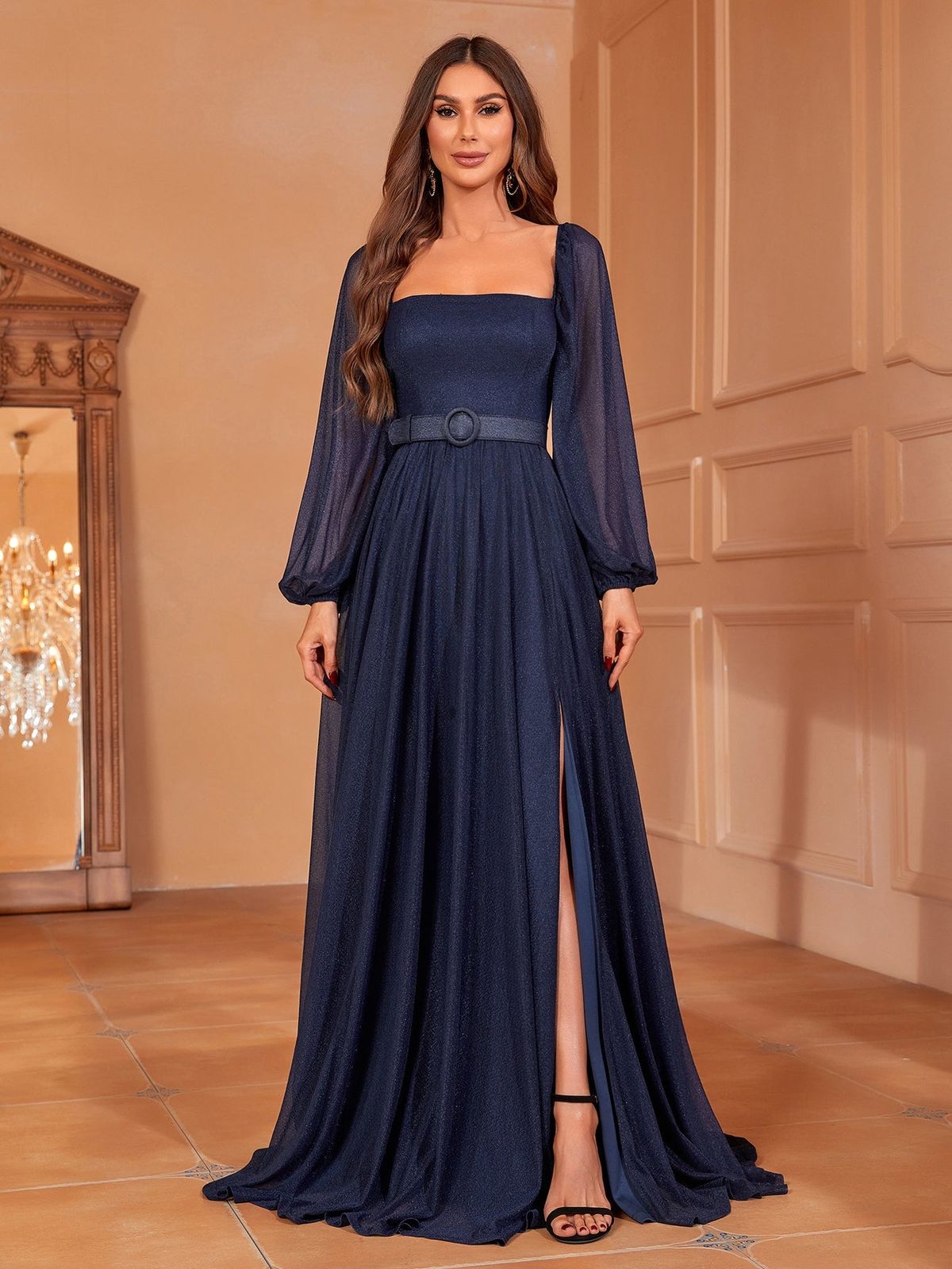 Style FSWD2271 Faeriesty Size XS Bridesmaid Navy Blue Floor Length Maxi on Queenly