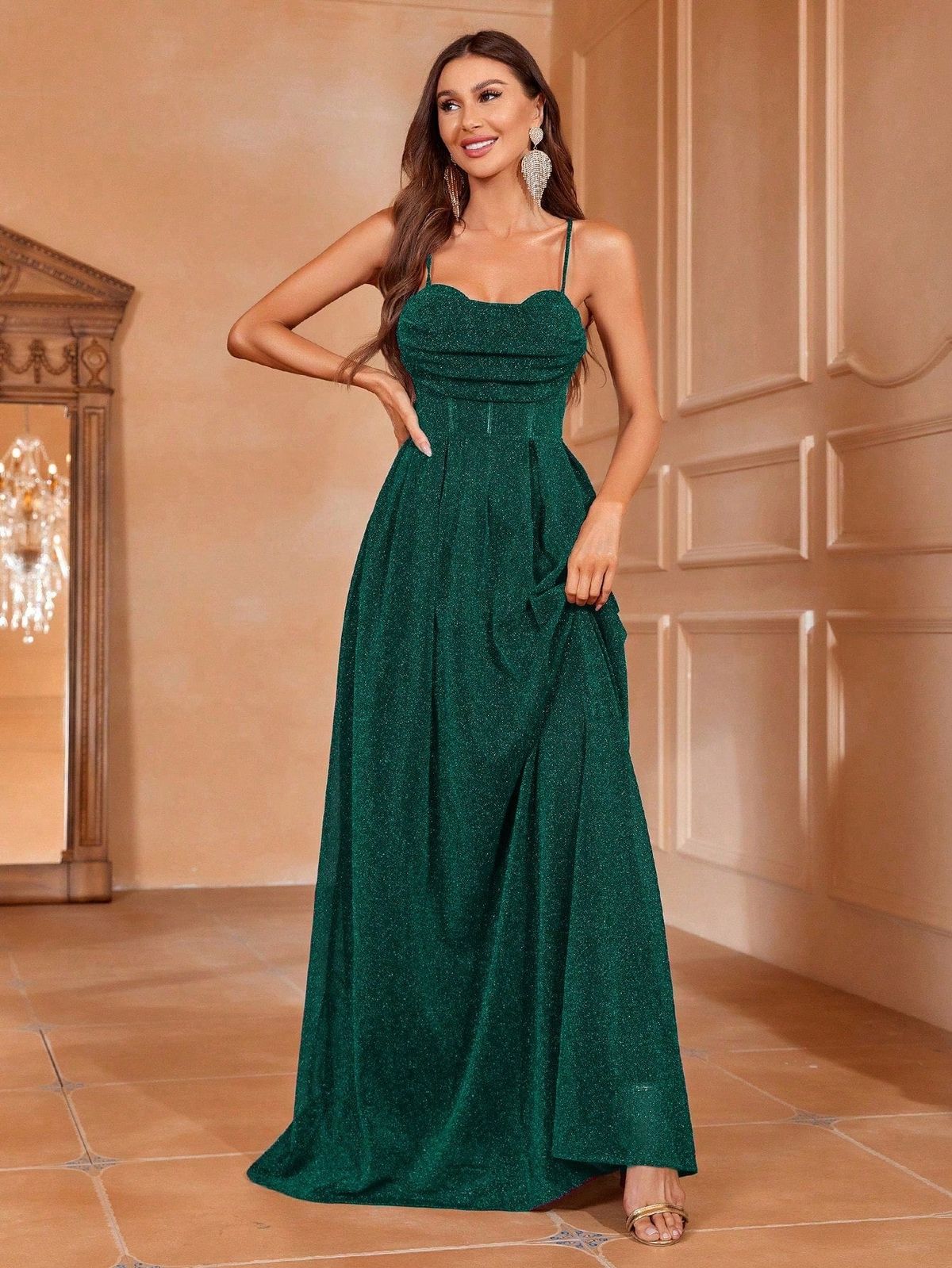 Style FSWD1712 Faeriesty Size S Green A-line Dress on Queenly