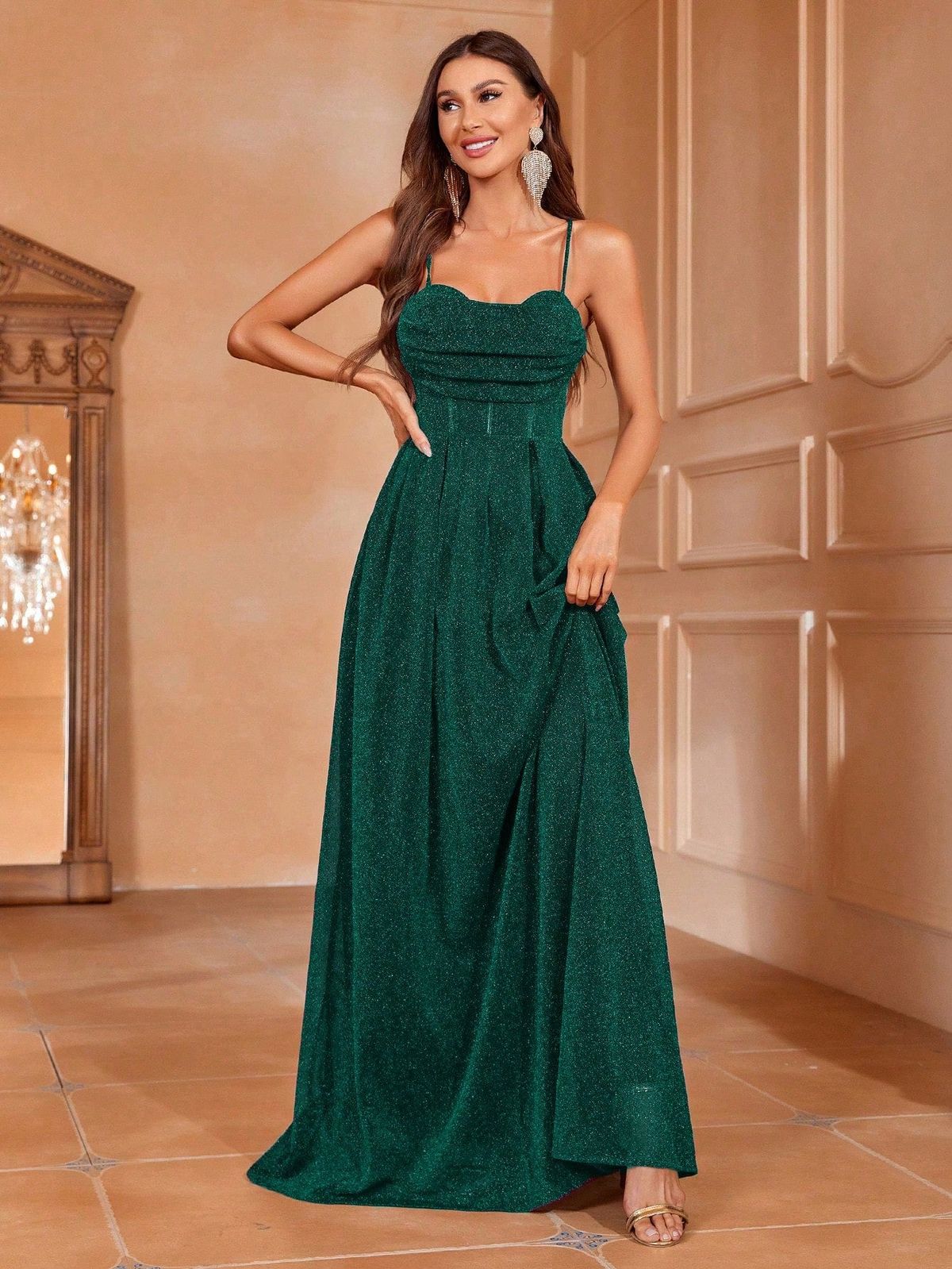 Style FSWD1712 Faeriesty Size M Green A-line Dress on Queenly
