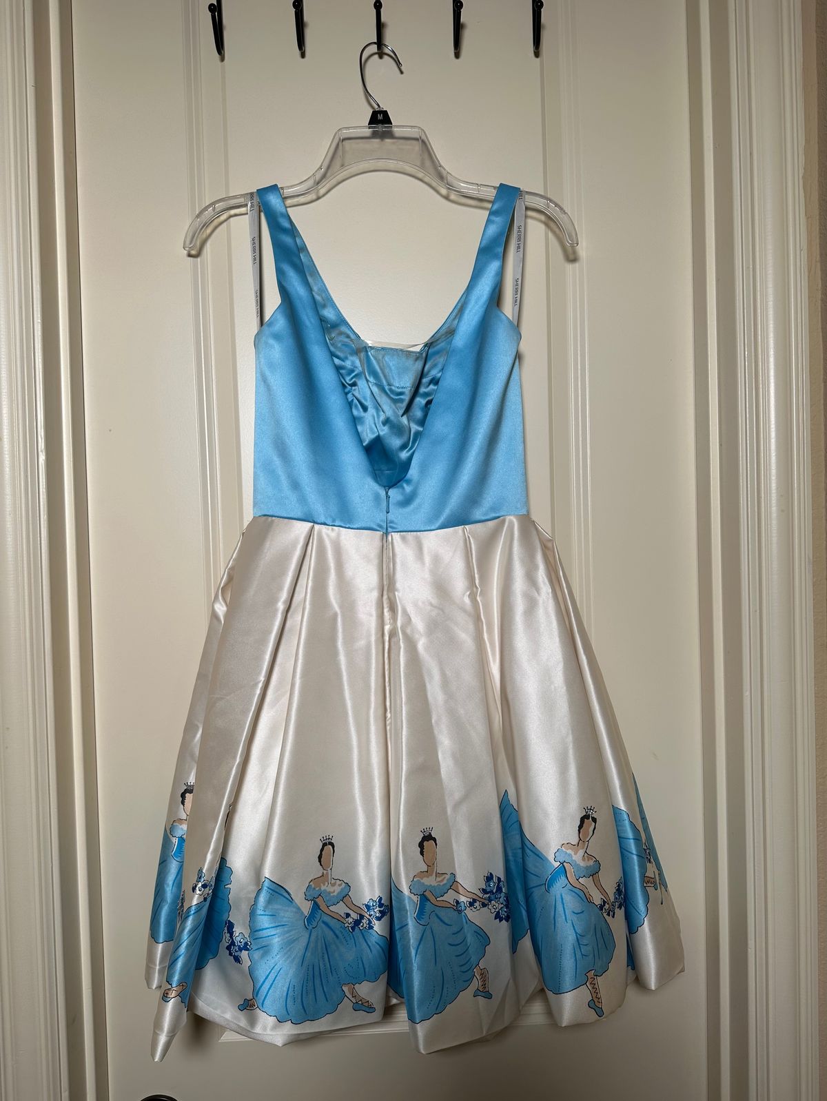 Sherri Hill Size 4 Prom Plunge Blue Cocktail Dress on Queenly