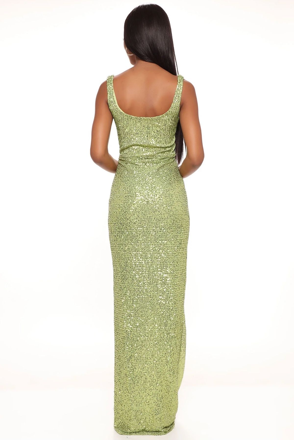Fashion Nova Size 4 Green Side Slit Dress on Queenly
