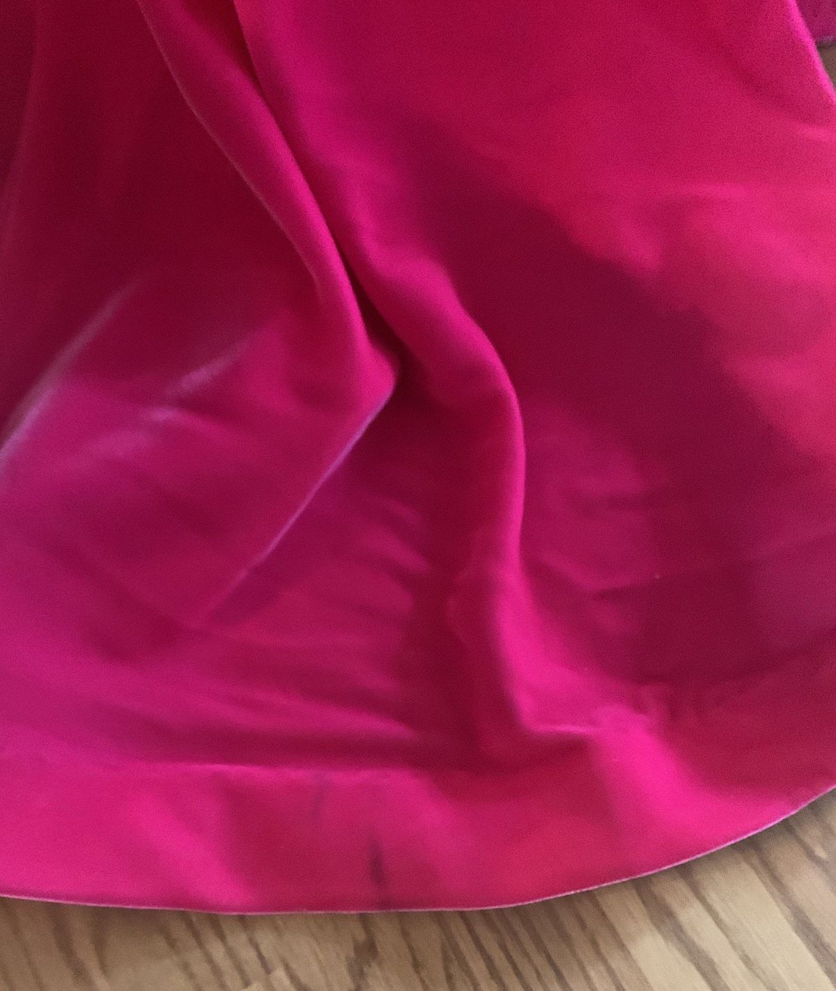 Jovani Size 2 Plunge Velvet Hot Pink Mermaid Dress on Queenly