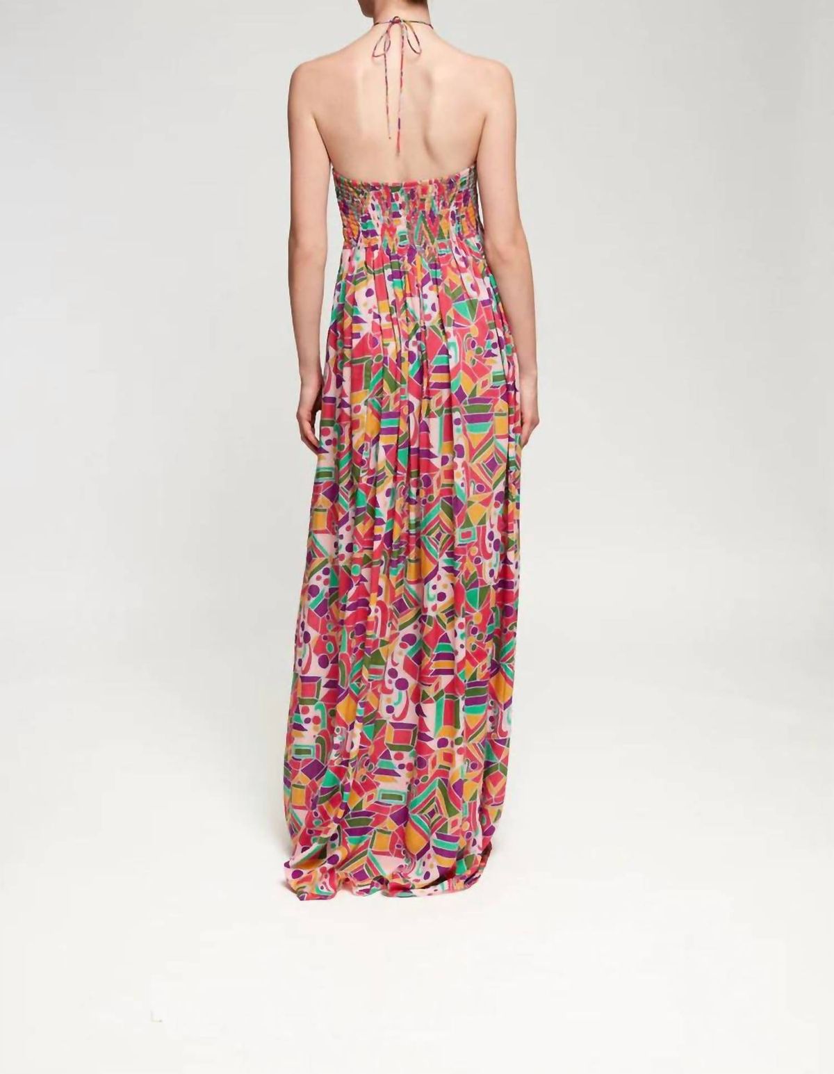 Style 1-1941684245-3236 S/W/F Size S Halter Multicolor Floor Length Maxi on Queenly