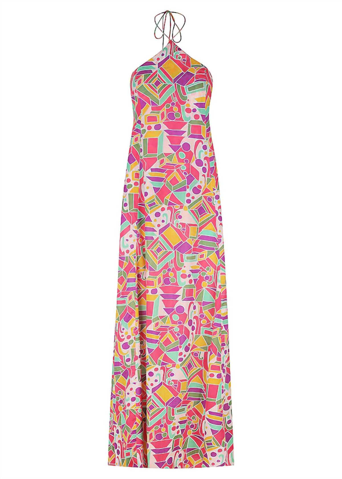 Style 1-1941684245-3236 S/W/F Size S Halter Multicolor Floor Length Maxi on Queenly