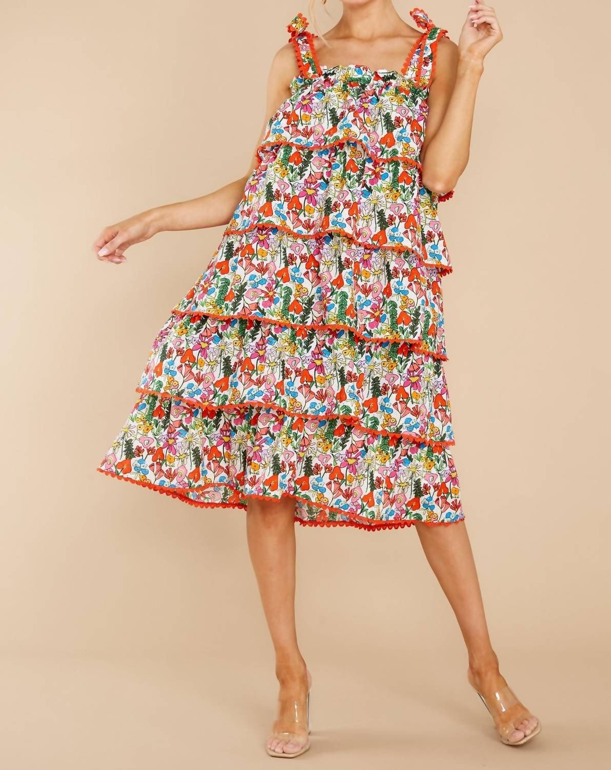 Style 1-2389856552-2696 Crosby by Mollie Burch Size L Floral Multicolor Cocktail Dress on Queenly