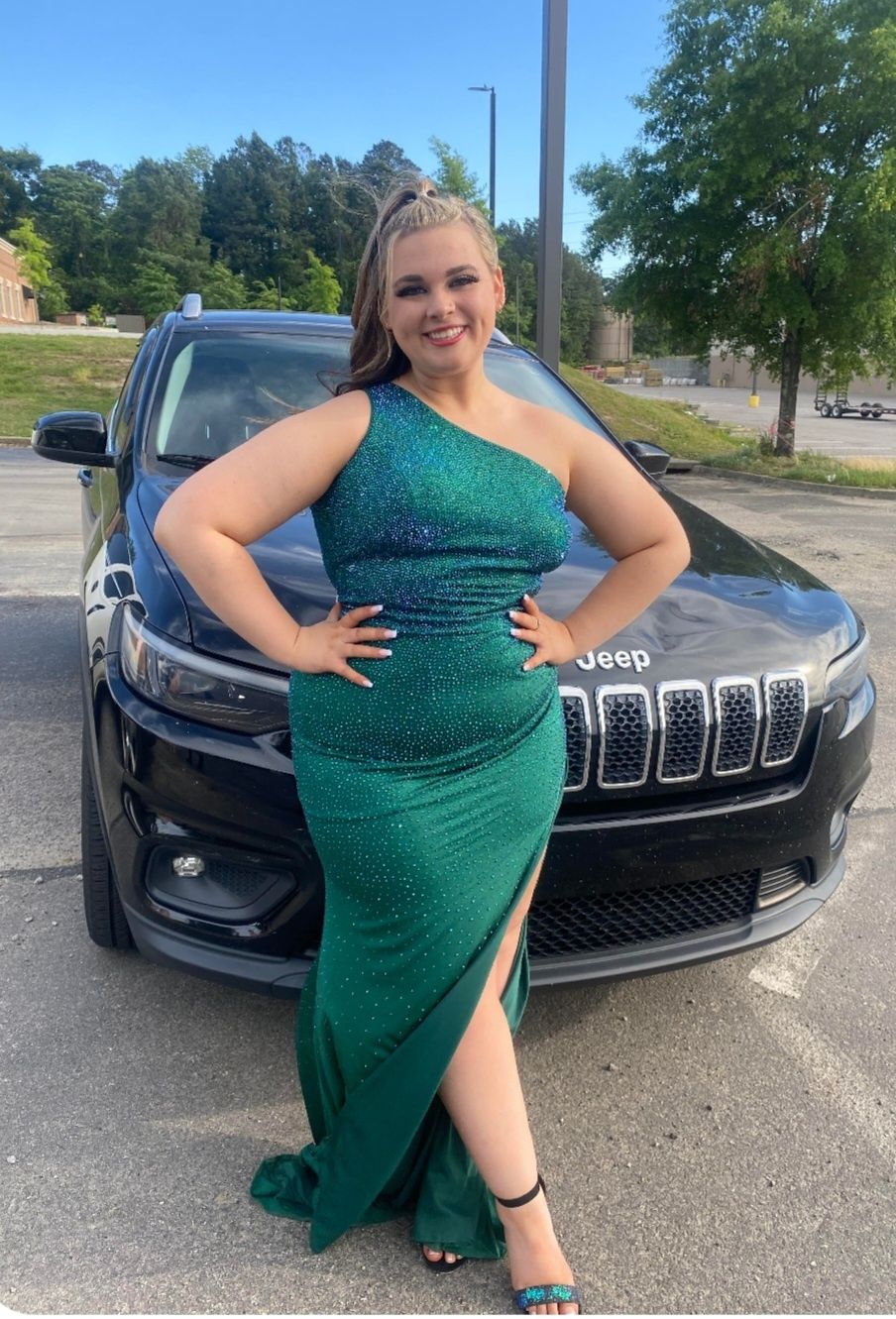Plus Size 16 Prom Multicolor Mermaid Dress on Queenly