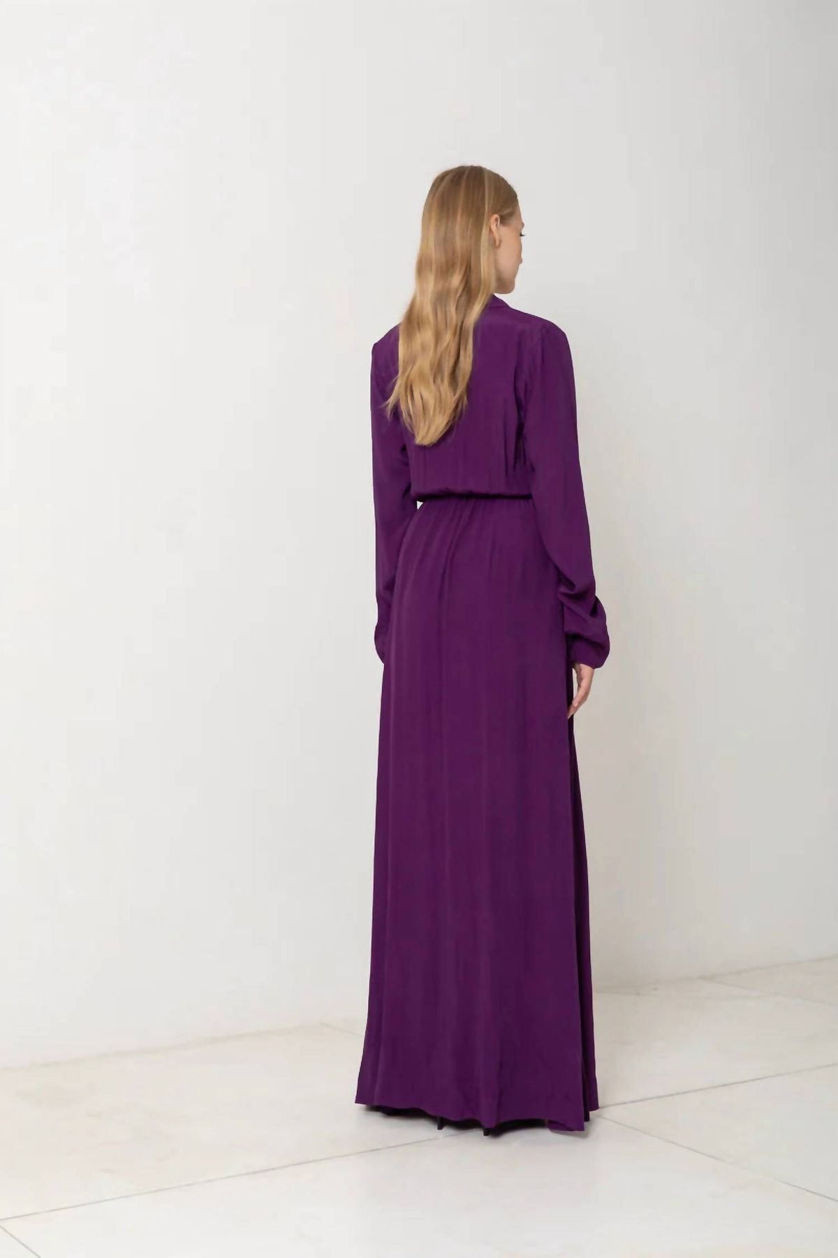 Style 1-3110269168-3236 S/W/F Size S Long Sleeve Purple Floor Length Maxi on Queenly