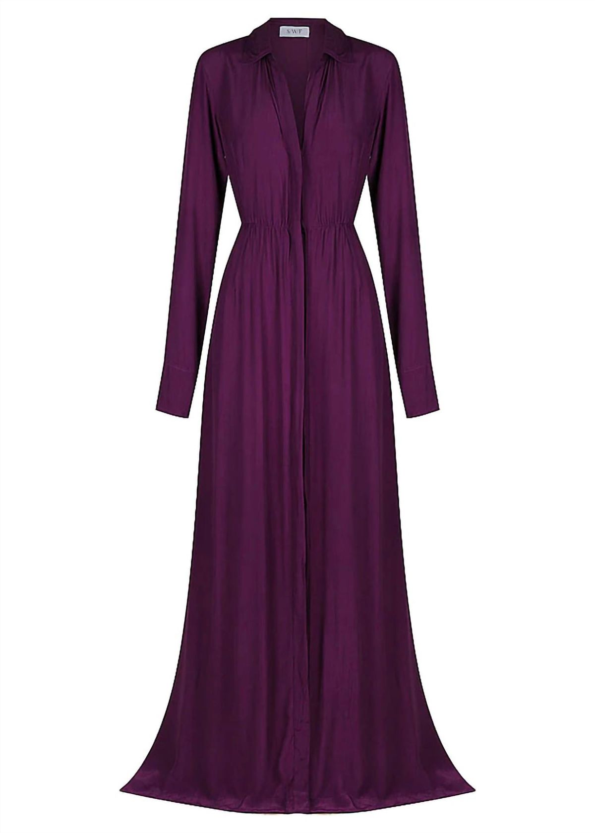 Style 1-3110269168-3236 S/W/F Size S Long Sleeve Purple Floor Length Maxi on Queenly