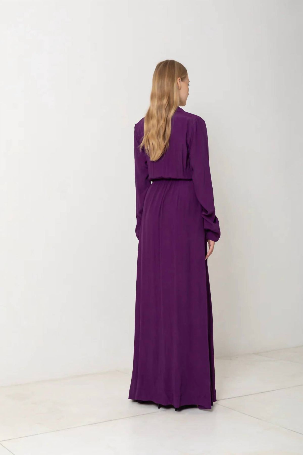Style 1-3110269168-3855 S/W/F Size XS Long Sleeve Purple Floor Length Maxi on Queenly