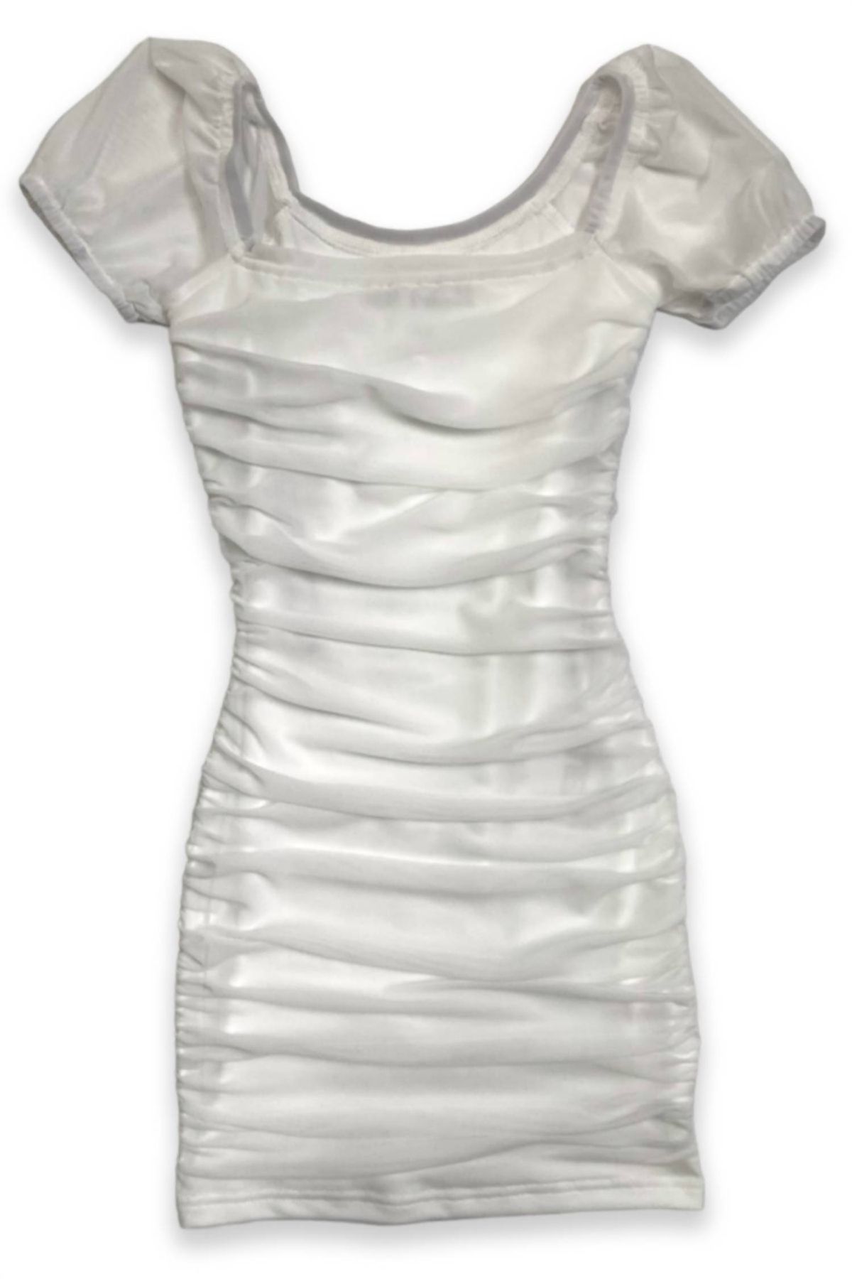 Style 1-780673758-2696 Katie J NYC Size L Sheer White Cocktail Dress on Queenly