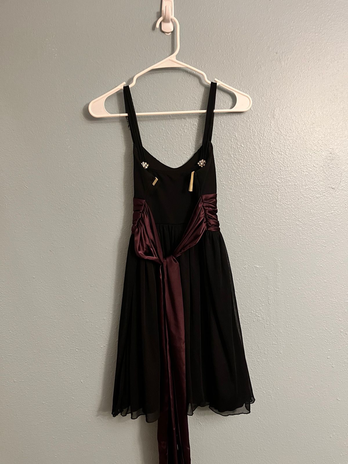 Size S Prom Sheer Black Cocktail Dress on Queenly