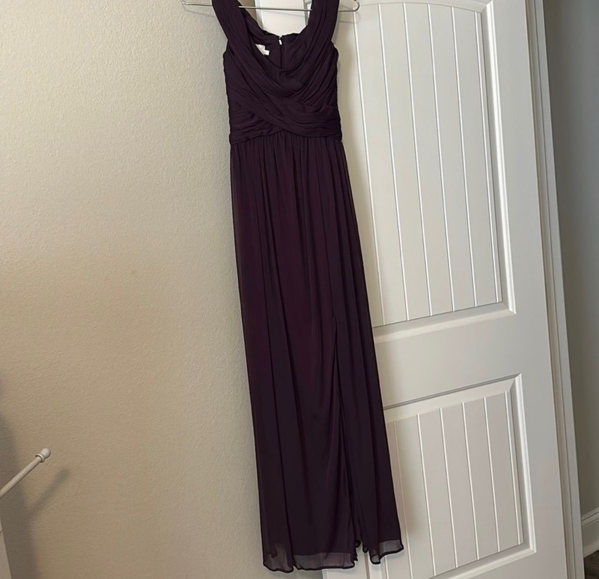 David's Bridal Size 0 Prom Off The Shoulder Purple A-line Dress on Queenly