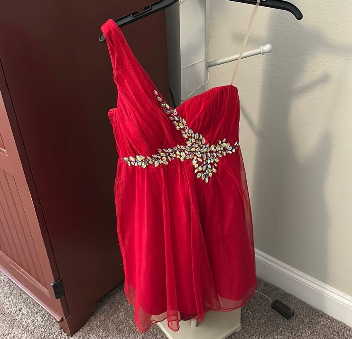 Sequin hearts red dress sale