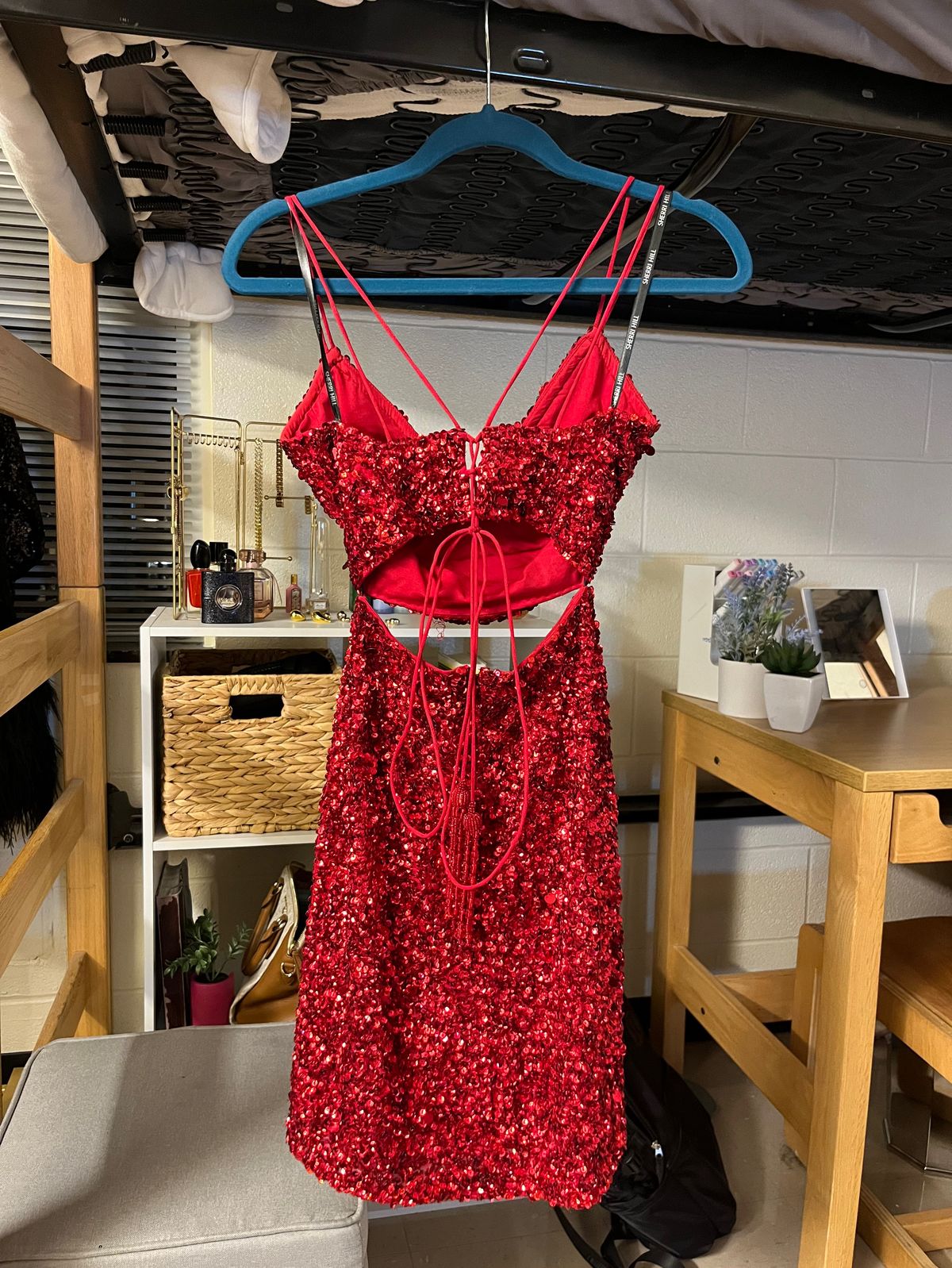 Sherri Hill Size 00 Homecoming Plunge Red Cocktail Dress on Queenly